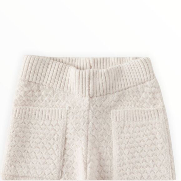 ZARA Kids | Ecru | PADDED KNIT JOGGER PANTS - Picture 3 of 4